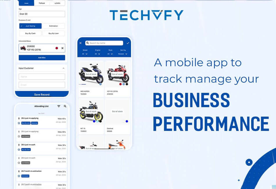 How TECHVIFY visualizes a mobile app for sales management