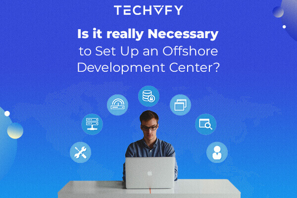 Offshore development center illustration