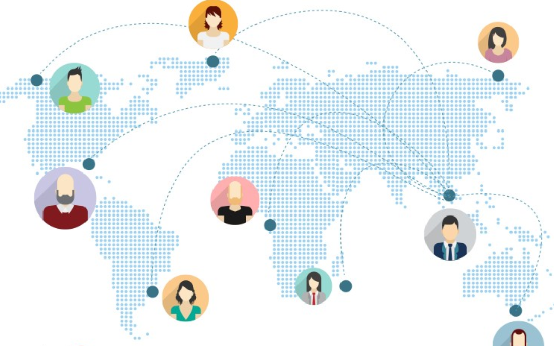 Offshore development team illustration