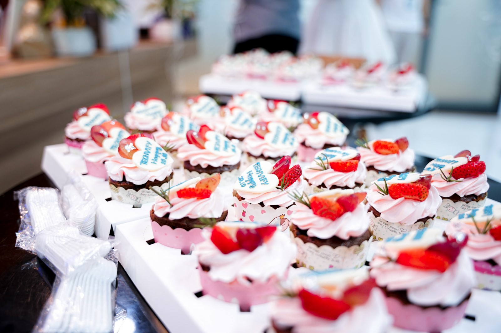 TECHVIFY employees exchanging gifts