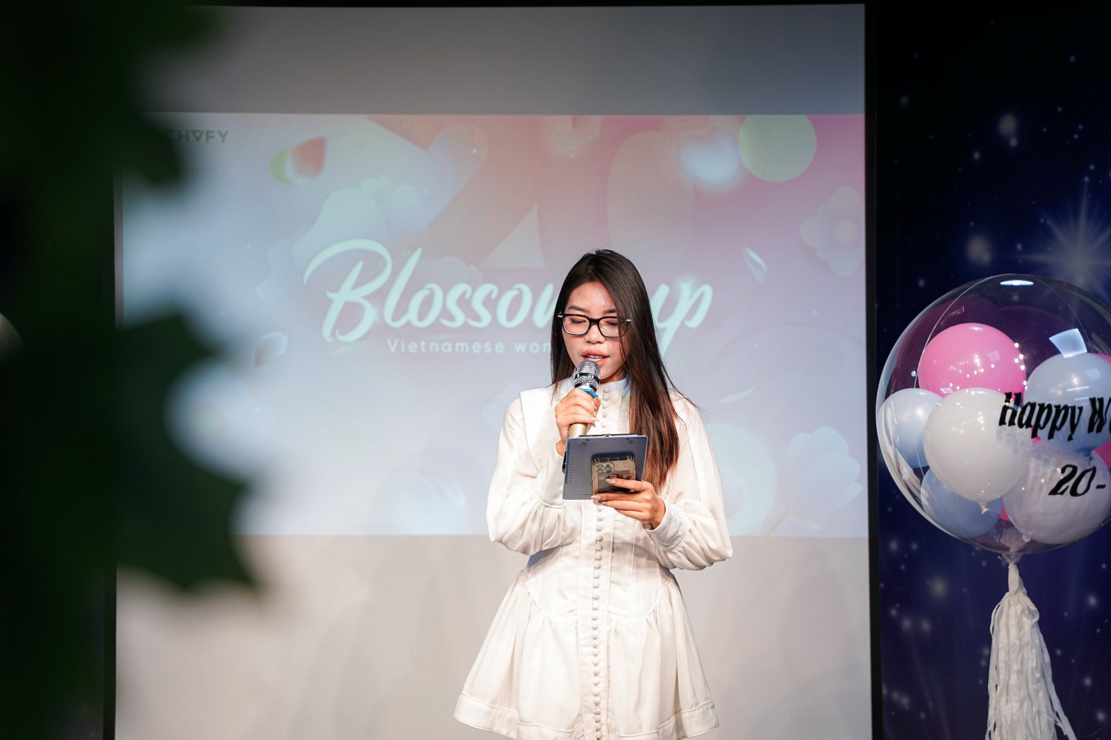 Colleagues celebrating together