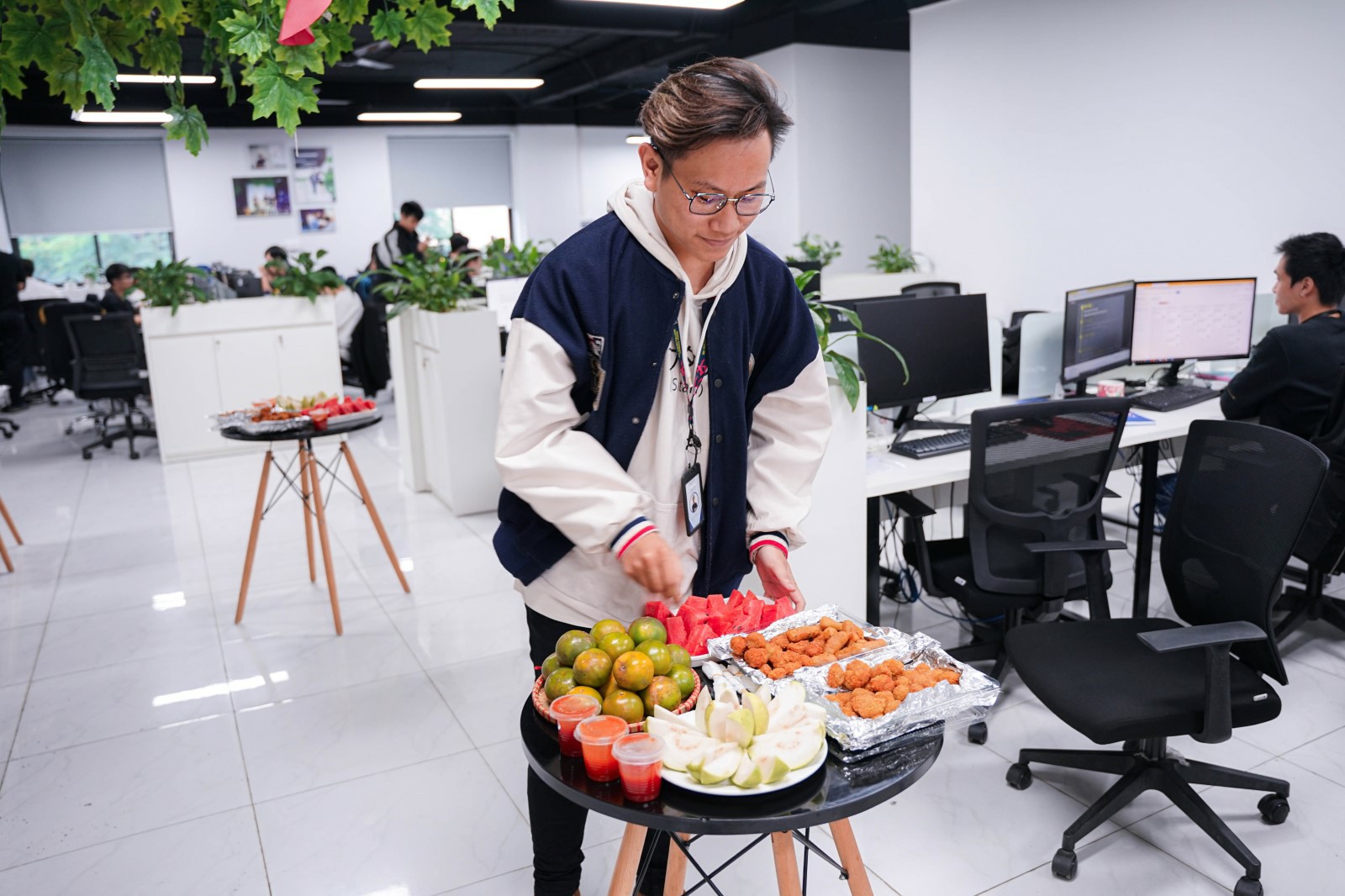 TECHVIFY team setting up event