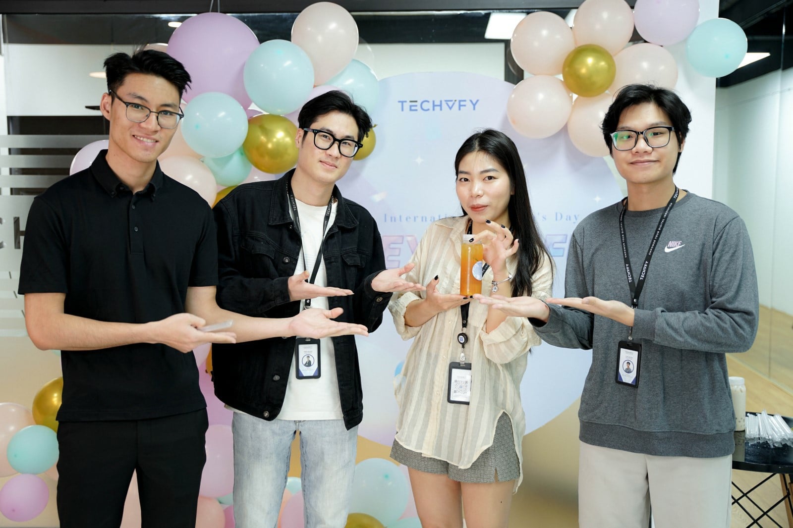 Colleagues celebrating