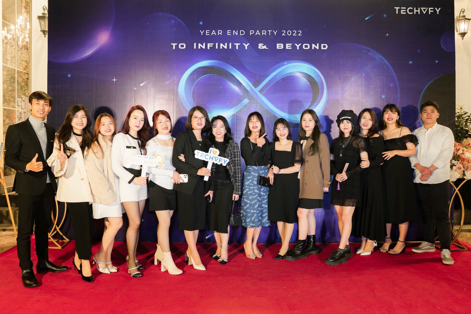 Party decorations and setup