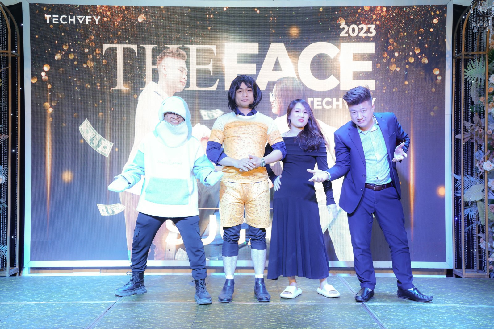 Winning team celebration