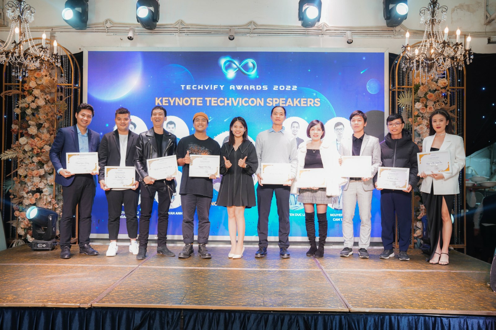 Employees enjoying the finale